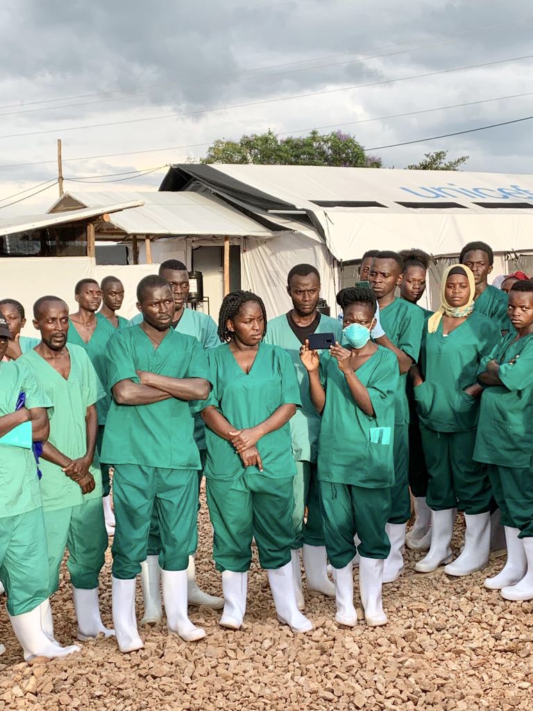 USAmbUganda's tweet photo. Impressed by the commitment &amp; compassion of the health care workers &amp; VHTs met in #Mubende &amp; #Kassanda. Their hard work means there are survivors of this deadly disease! An effective #Ebola response requires 💪 partnerships among gov’t, CSOs, &amp; partners. That’s what I saw today! https://t.co/woAlx0vY9v