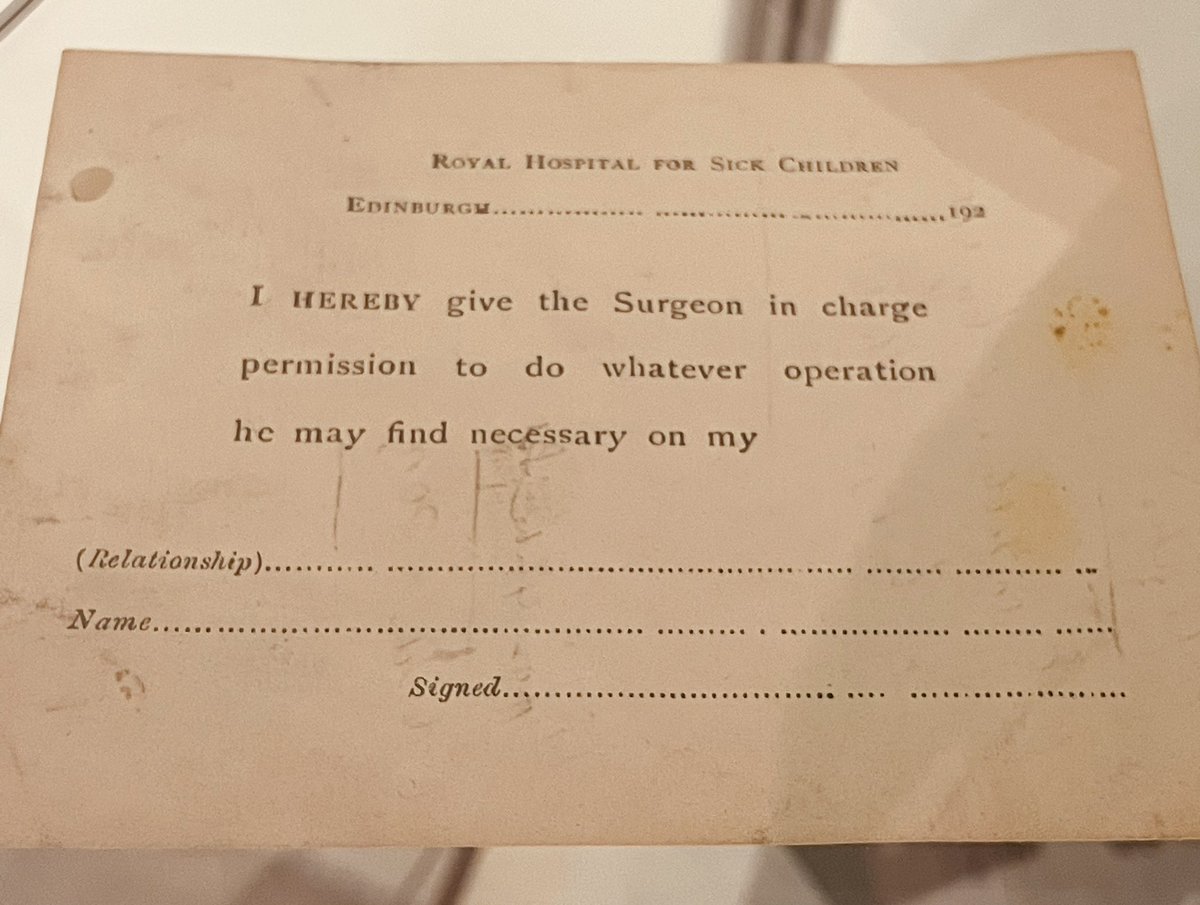 Gaining consent from families has moved on a bit since the 1920s…