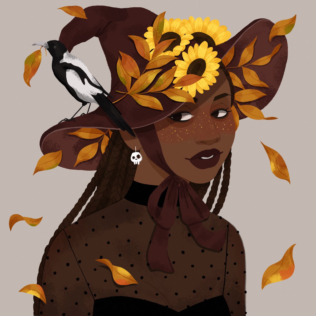 Meet the Autumn Witch 🍁🍂

She comes when the nights get longer and the days get colder. She puts warm colors around her and grows sunflowers anywhere she wants 🌻

Did you get her in your NFTrick or Treat goodie bag?