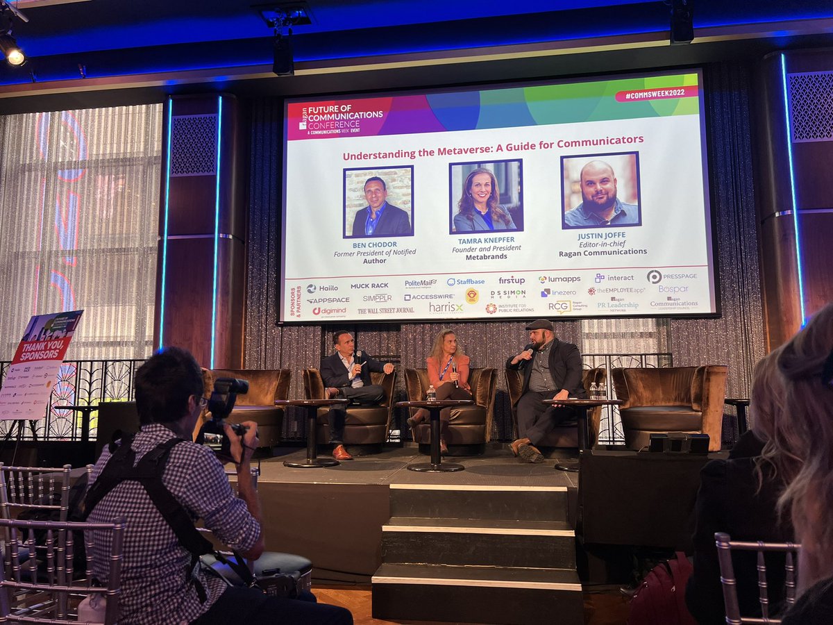 APrince06866058's tweet image. #commsweek #commsweek22 Great convos underway! Love hearing and exploring how the metaverse could shape our comms at @AnthologyInc.