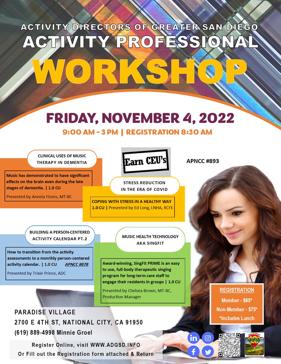 Attention: Activity Directors, Activity Coordinators, etc.