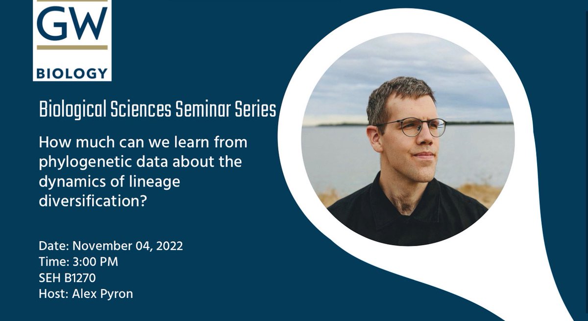 Join us this Friday at 3pm in attending Dr. Matt Pennell from USC’s seminar! 
•
•
•
#gwccas <a href="/gwucolumbian/">GW Arts & Sciences</a> #biology #gwu #studentlife #studentresearch #stem