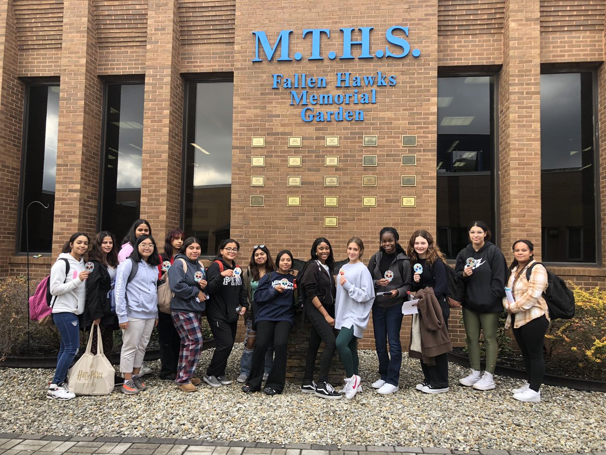 Students understand the meaning behind Day of the Dead: similar to Memorial Day, Veterans Day, etc. Student led presentation from Katherin Gonzalez &amp; taste authentic food donated by Sharon Merino! We finished at the MTHS memorial garden. #mthspride world language &amp; cultural