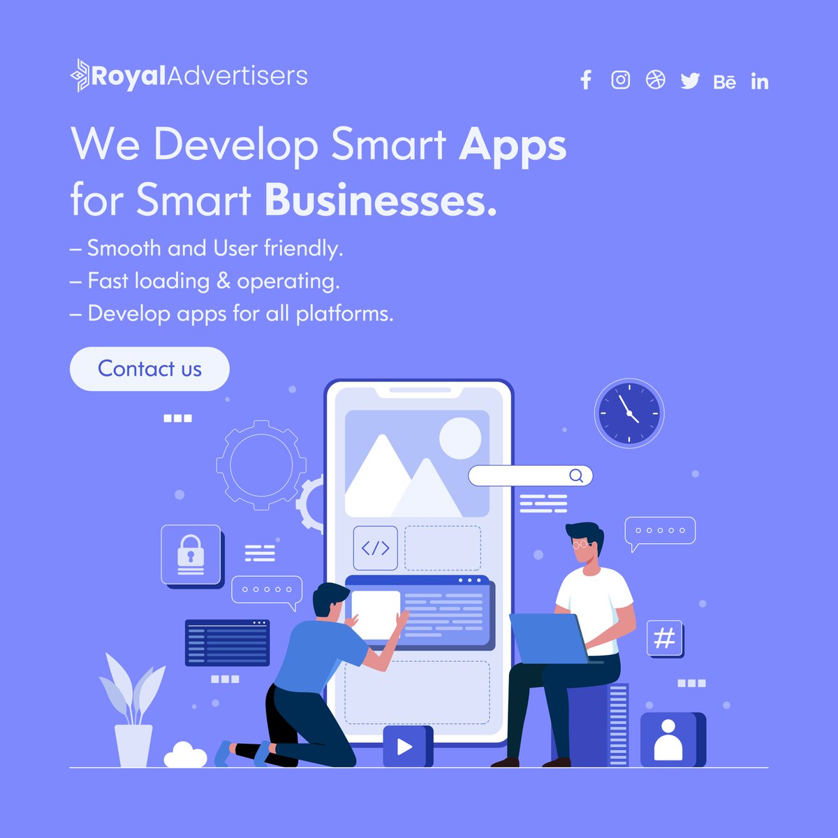 RoyalAdvertise4's tweet photo. We #Develop #Smart #Apps for #Smart #businesses 
– Smooth and User friendly.
– Fast loading &amp; operating.
– Develop apps for all platforms.
#softwaredevelopment #development #business #app #application #Software #SoftwareEngineer #softwaredevelopment #softwaredesign #USA #uk https://t.co/L2IH0PWUX0