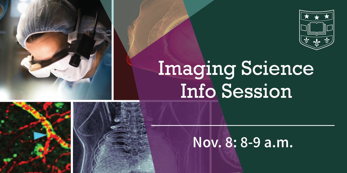 WashUengineers's tweet photo. Join us 11/8 for an info session to learn more about our PhD in Imaging Science

Connect with faculty, students &amp; admissions staff to learn more about the WashU grad school experience, academic programs, research &amp; our application process.

#washuengineers
https://t.co/9K3FlIh5z8 https://t.co/RYK0k99AoW