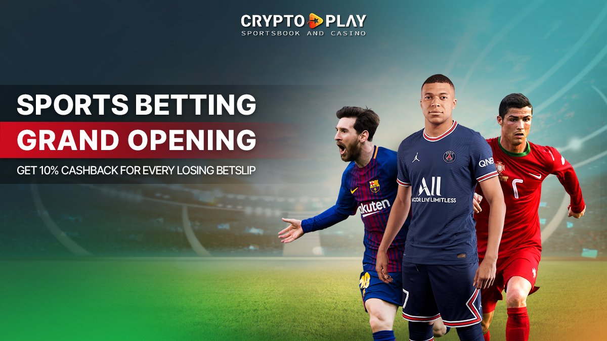 ⚽ Sports Betting is Live! 🤩 It comes with a new promotion and the highest odds! 💵 Get 10% Cashback if your betting ticket is a loss. 👉 Bet Now: cryptoplay.io/sports 💫 Retweet and Like = New Bonus Code #sportsbook #bettingtips #ChampionsLeague #cashback #Porsche911 #odds