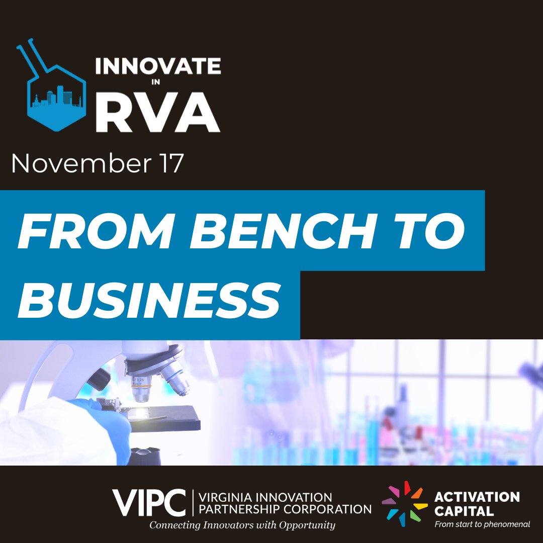 Learn how to take technology from bench to business. Get an overview of the Federal funding landscape and trends for life science, medical and biotech R&D and learn about resources available for life science entrepreneurs w/ @VirginiaIPC Register now: ow.ly/uxES50LramI
