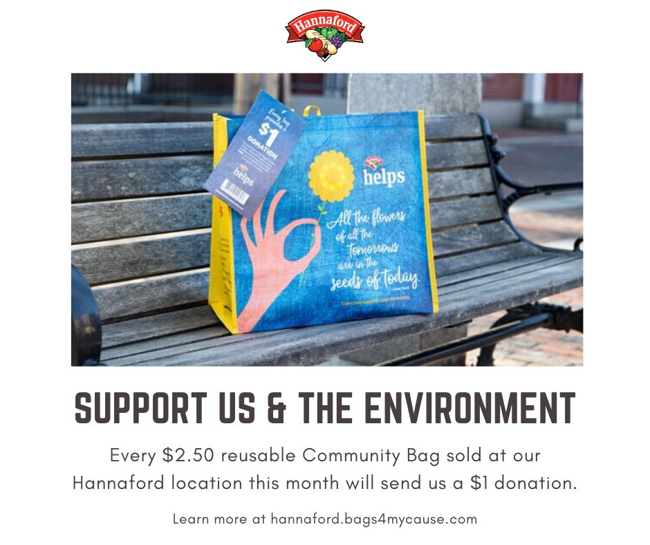 Thank you to Hannaford on Dorset Street for donating $1 for each reusable Community Bag sold this month. Buy your bag today to help support our many programs addressing critical mental health, substance use, and developmental disability needs in the community.