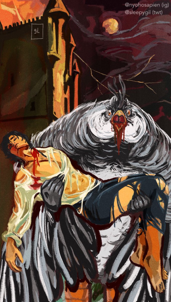 #bfishhorrorweek2022  day 30: monster

#bfishtober2022  #BANANAFISH

based on Nightmare Magazine