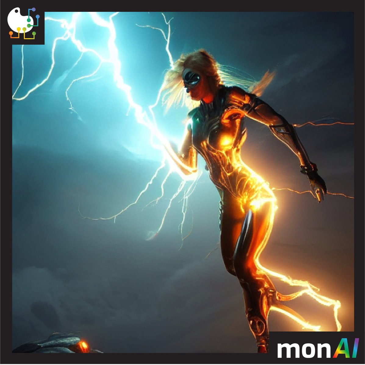 TesseractMobile's tweet photo. #aidaytonovember Day 1: Electric 💡 I love how these electric women turned out! 😍 Let us know which one is your favorite! All of these images were made with the #freeaiartgenerator, Monai - Art Generator 👉 https://t.co/1W2qMOtNsu
#monaiart #stablediffusion #aiartdailytheme https://t.co/ixaGUErfs3