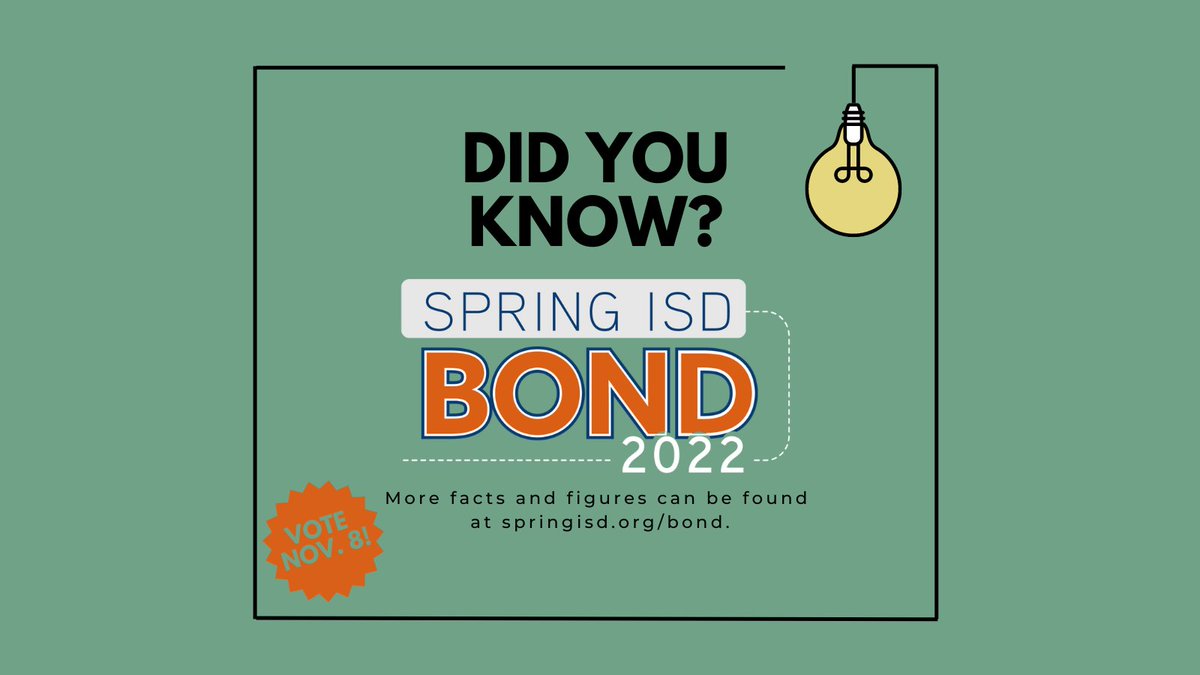 Did You Know? The 2022 Bond would fund the purchase of 25 regular education buses and 35 special education buses – a boost of 60 new buses to the Spring ISD Transportation fleet! Get the FACTS: SpringISD.org/Bond