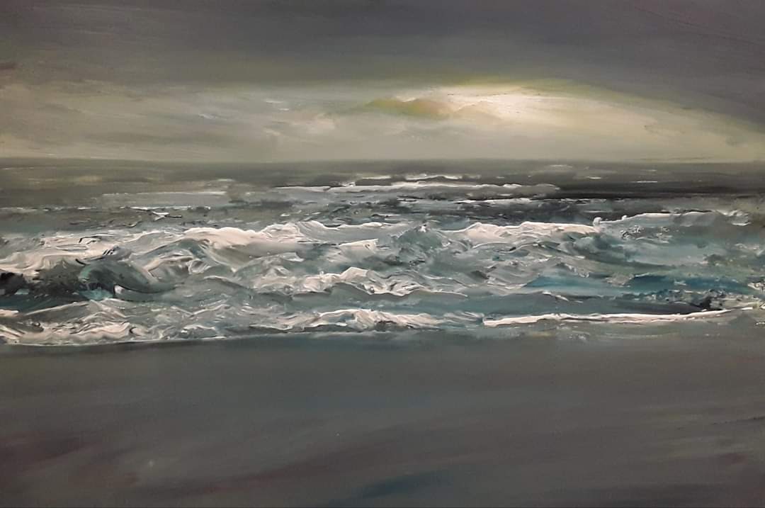 Wild seas
#painting
#westofireland 
#karadohertyart
#Ireland