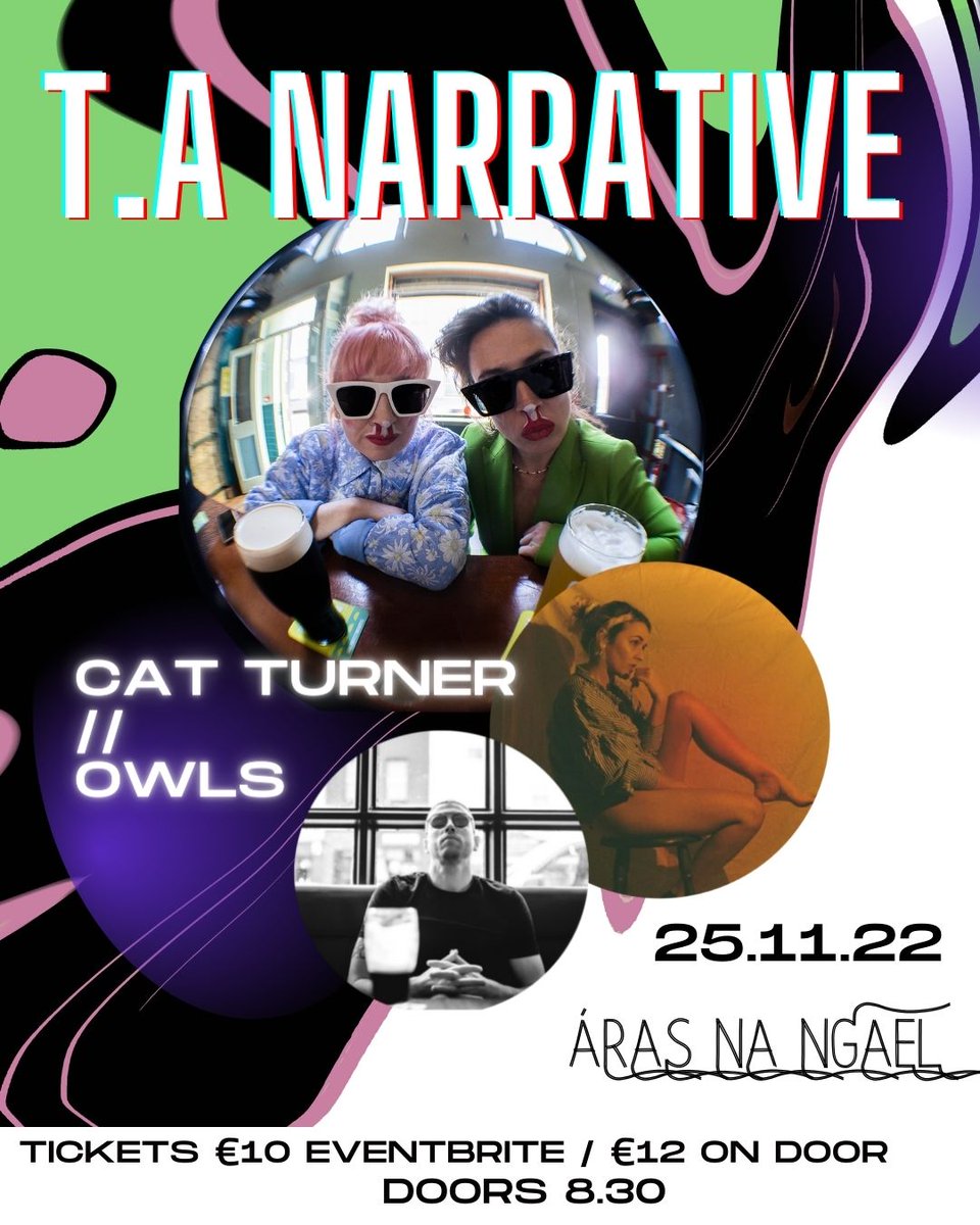 Massively excited to be putting this show on this month. @TaNarrative1 are one of the most exciting live acts going right now and to round the line up out @CatTurnerMusic & Irish producer OWLS makes it all the better. Tix below... linktr.ee/amodernmovement