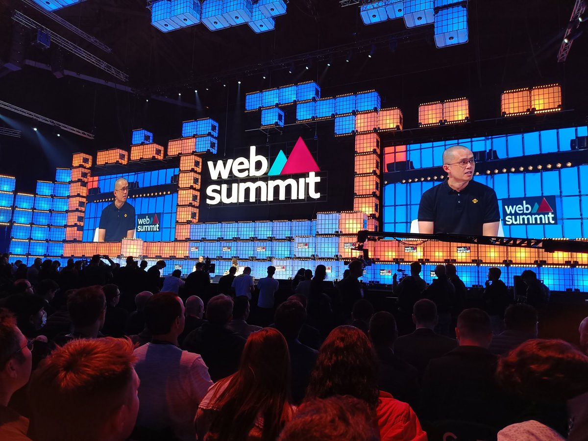 Interesting Q&amp;A talk with Binance CEO <a href="/cz_binance/">CZ 🔶 BNB</a> <a href="/WebSummit/">Web Summit</a>