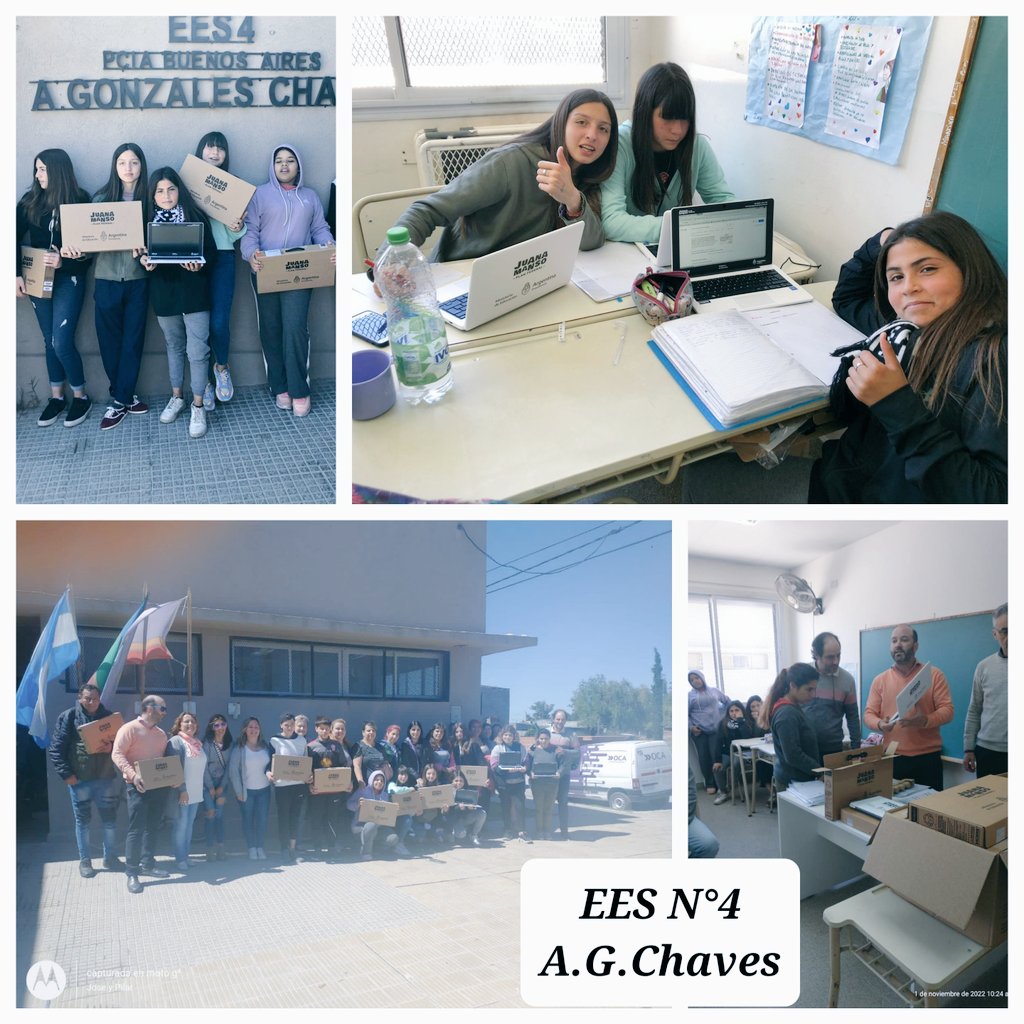 DteRegion21's tweet photo. Noviembre a pura entrega💻💻💻 @ConectarGob, el equipo @DTE_Region21 presentes en #AGChaves ,#BenitoJuarez #CnelPringles,emoción y alegría en las caras de nuestros estudiantes de 2°  Año. @salbarracin @AlbertoSileoni @ClaudiaBracchi1 https://t.co/JgEINxIKk3