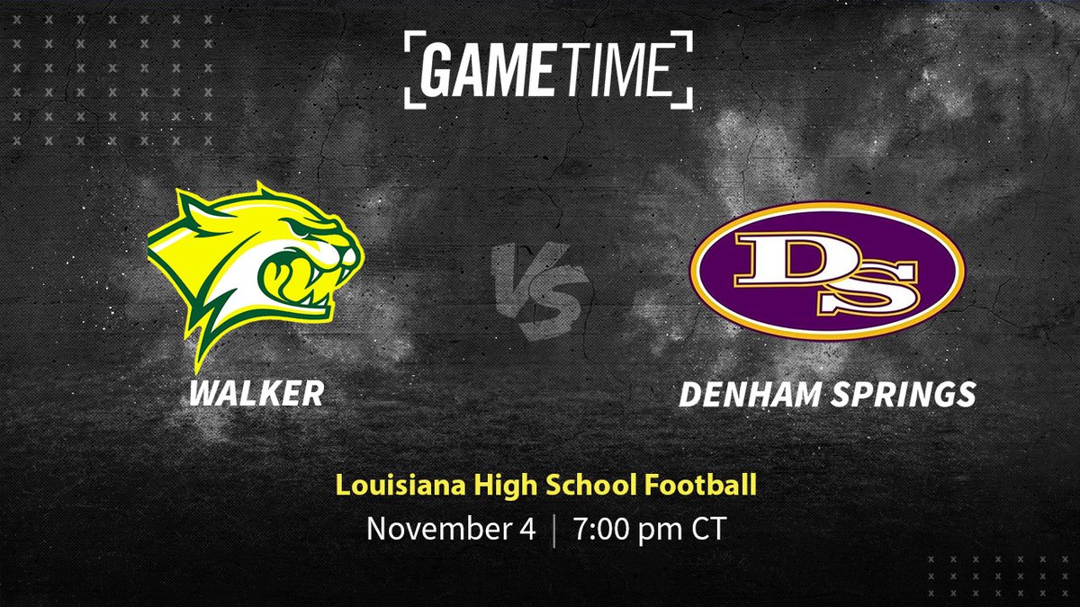 There's a District 5-5A battle on #GameTimeLA Friday night, when <a href="/denhamspringsFB/">Denham Springs FB</a> hosts <a href="/WalkerHighFB/">Walker Football</a> for the very first time in their new stadium.

How to watch - 

📺 On YurView LA (Cox ch. 4)

📱 Watch the live stream (paid): bit.ly/3bLKDtU