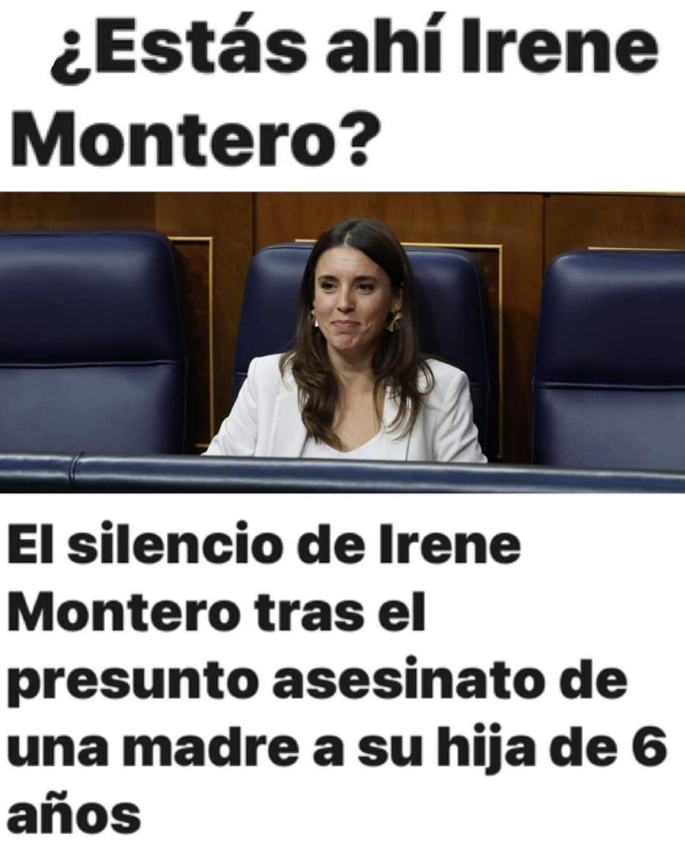De momento ningún miembro del Gobierno ha mostrado públicamente su apoyo al padre de la niña muerta. Algún día descubriremos por qué para la mugre comunista, hay muertos de primera y de segunda dependiendo de quien sea el asesino.
Cuánto miserable hay en este gobierno.
#TeamVox