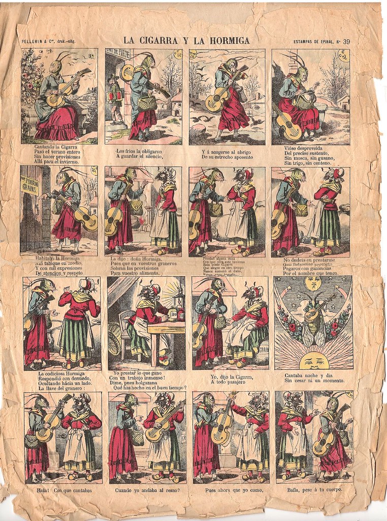 These coloured storyboards were several sequenced images forming an Optical View or ‘Vue d'optique’ on a board composing a tale or short story. A process called Xylography where an engraving on a wooden board was printed on pellicular paper using a Gutenberg press.