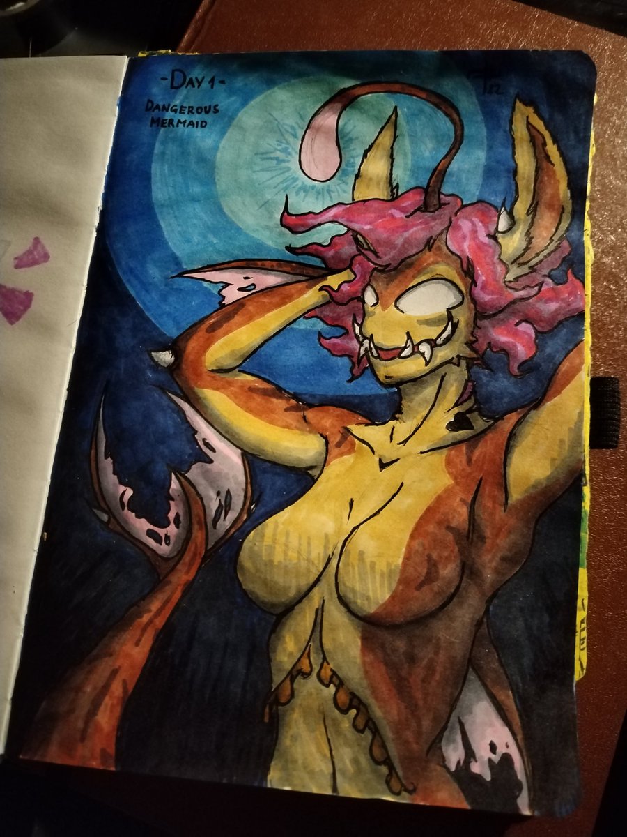Zumen_Yamamoto's tweet photo. Drawember 2022 / Day 01 - Dangerous Mermaid
As beautiful as the legends describing it, and as deadly as the darkness it inhabits
#drawember #oc #originalcharacter #mermaid #danger #anglerfish #deep #deepwater #illustration https://t.co/I3nLhSG3cd