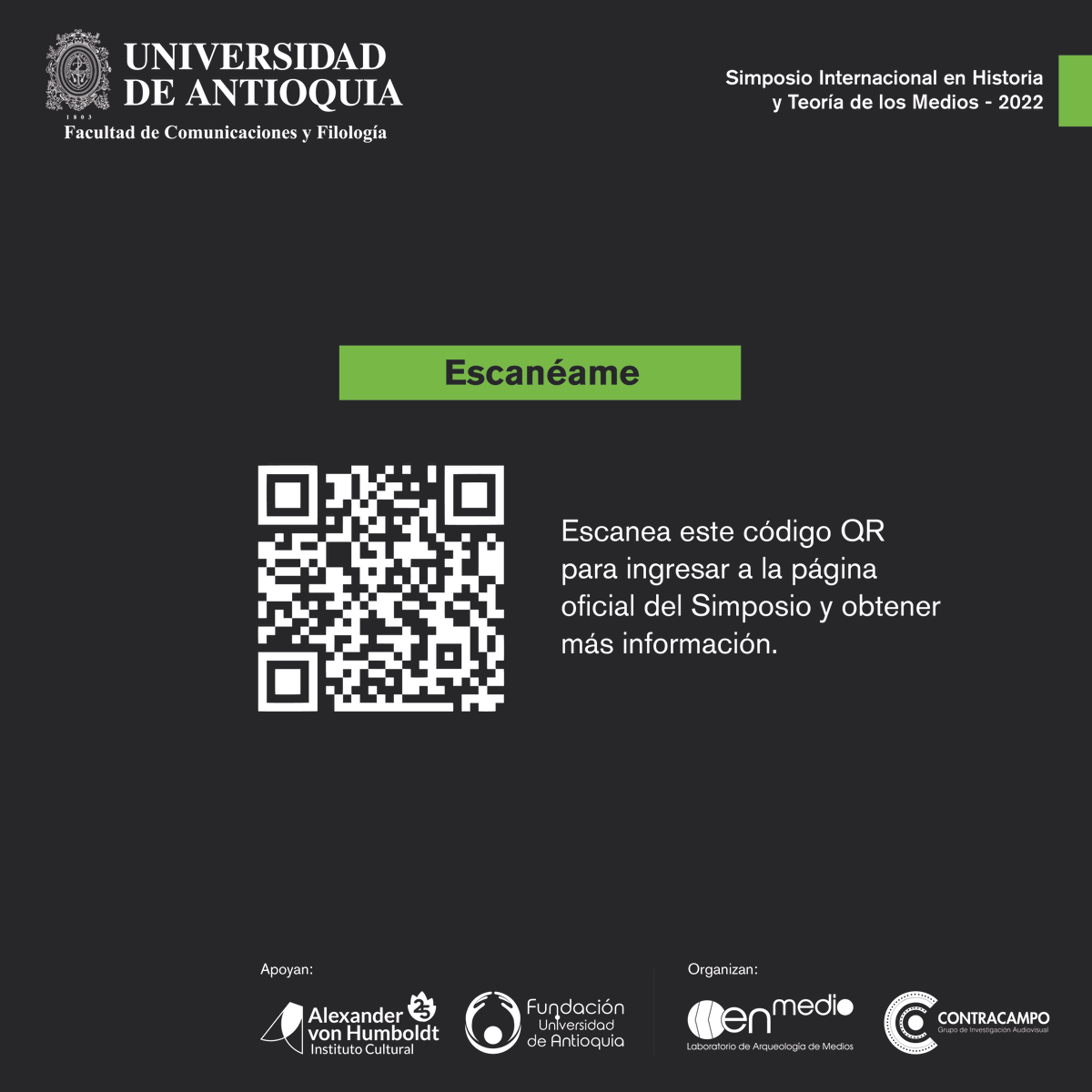 El II Simposio Internacional en Historia y Teoría de los Medios es el espacio ideal para conocer las investigaciones y avances en las diferentes áreas de comunicaciones, diseño, humanidades, ciencia, artes y ¡mucho más!👩🏻‍💻📻

📲 bit.ly/3utNo9p