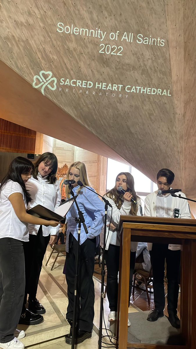 BroTimFSC's tweet image. Sacred Heart Cathedral Prep (San Francisco) students preparing for today's beautiful All Saints Solemnity Mass at Cathedral of Saint Mary of the Assumption.