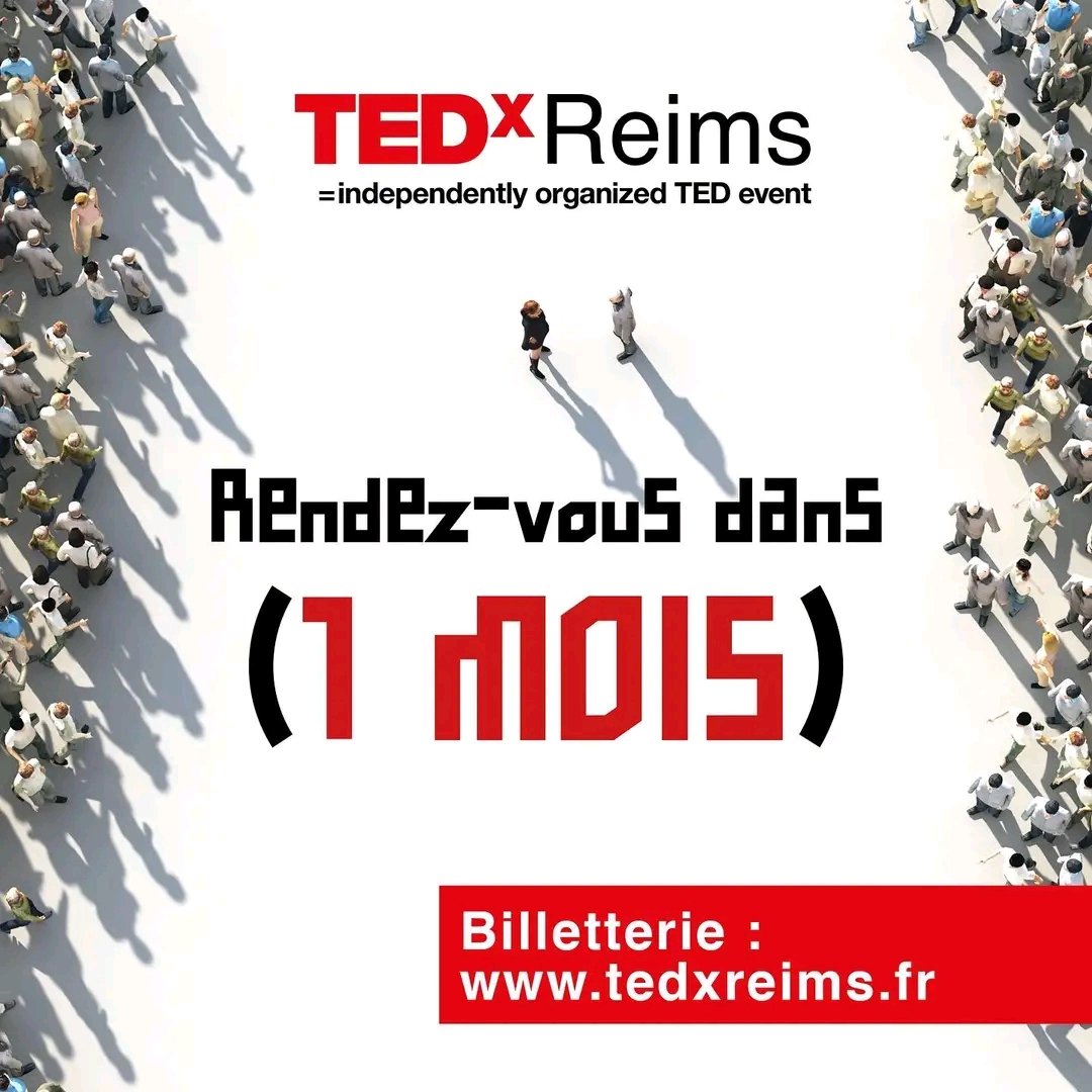 ‼️Rdv le 1er décembre ⏰
La #billetterie est ouverte ! Rdv sur ➡️tedxreims.fr💡thème : INFLUENCE(S) #TEDxReims2022 📍centre des congrès 🗓 1er décembre 2022 19h30 #theme #Influences #speakers #reims #tedx #tedxfrance #technologie #Journaliste