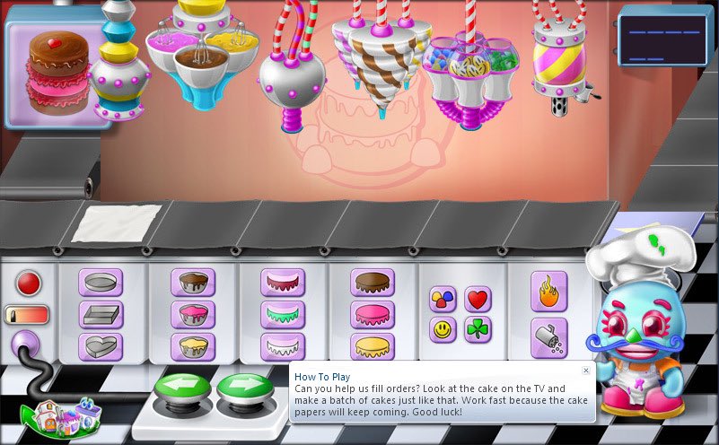 I wanted to reproduce the cake factory of the game Purble Place (2007)
