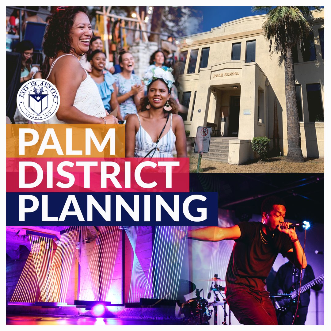 The recommended draft Palm District plan is available for review! ✏️Want to provide comments? Make your voice heard on: 
📆Nov. 8 at the Planning Commission Public Hearing  
📆Dec. 1 at the City Council Hearing  

📌 Learn more + view the plan at SpeakUpAustin.org/palmdistrict.