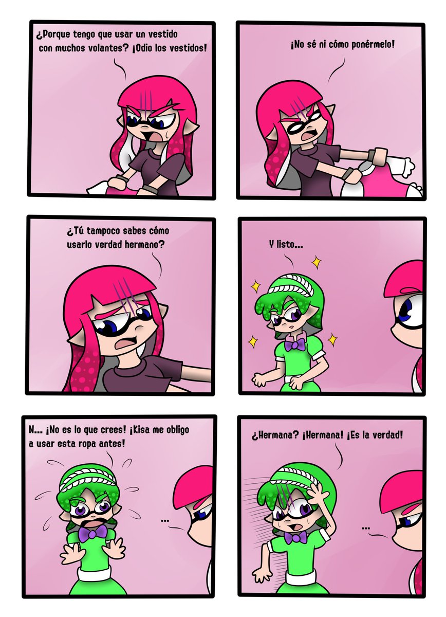 yukimeelric1's tweet photo. ya q al fin termino el inktober ya puedo dibujar mis tonterías d nuevo xD y bueno hace tiempo q no hacia un mini comic, ahora parodiando un Sukima d Iruma-kun espero les guste X3
#splatoon #splatoon2 #splatoonart #splatoonoc #splatooncomic https://t.co/cB9VFYKEoZ