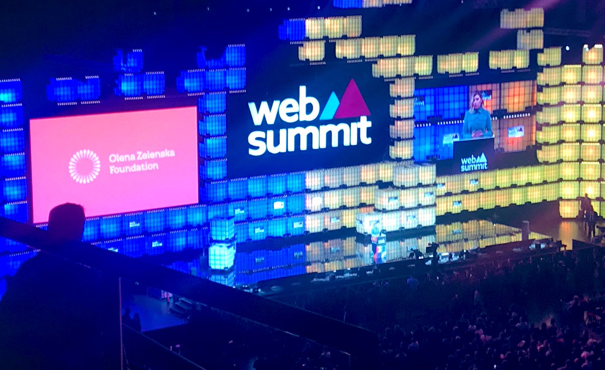 MLoi1's tweet photo. #Ukraine’s First Lady Olena Zelenska is now speaking live on stage at #WebSummit

Amazing speech 

«I could not believe that in 2022 we would send children to ground shelters and not to schools. Russia has put #technology at the usage of terror. My call today to you is HELP US» https://t.co/PfXlghDGaV