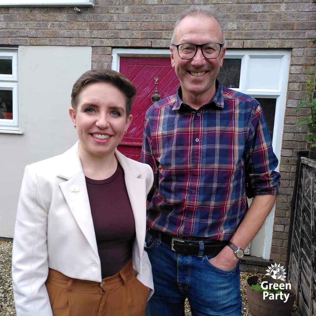 ambervgreens's tweet photo. Councillor Dave Wells has been  canvassing with @TheGreenParty co-leader Carla Denyer, parliamentary candidate for Bristol West. Dave says: “Carla would make a great MP &amp; we need more Green MPs to hold the other parties to account."
#getgreenselected @carla_denyer #BristolWest https://t.co/ax24iaVtgn