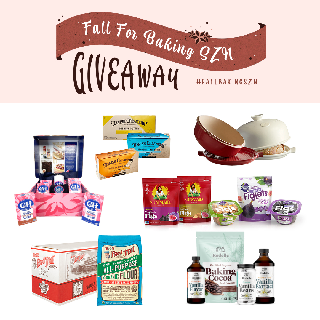 [Giveaway] It’s beginning to look a lot like baking season! We’ve teamed up with our friends <a href="/BobsRedMill/">Bob's Red Mill</a> <a href="/candh_sugar/">CH Sugar</a> <a href="/RodelleV/">Rodelle Vanilla</a>, Danish Creamery + Emile Henry for the sweetest giveaway + to bring you oodles of baking inspiration: bobsredmill.com/fallforbaking  #fallbakingszn