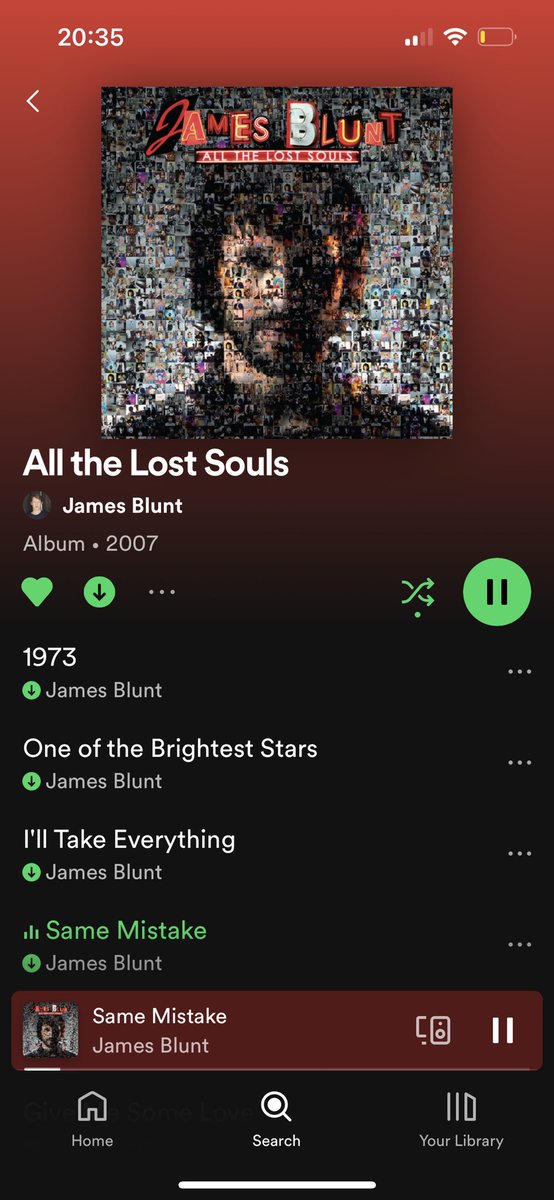 caitlinmussen's tweet photo. The chokehold this album has had me in for the last 15 years of my life
(8 y/o me had great taste)
 @JamesBlunt #AllTheLostSouls https://t.co/5evHhIzJl0