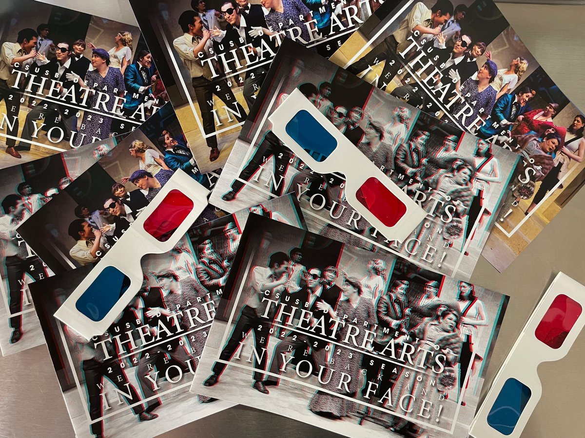 At LONG last, brochures are in the mail... it's been a while, so we're BACK and we're IN YOUR FACE! Two versions of the brochure are out there, including one with 3-D glasses! 
Download the standard version here: csusb.edu/sites/default/…