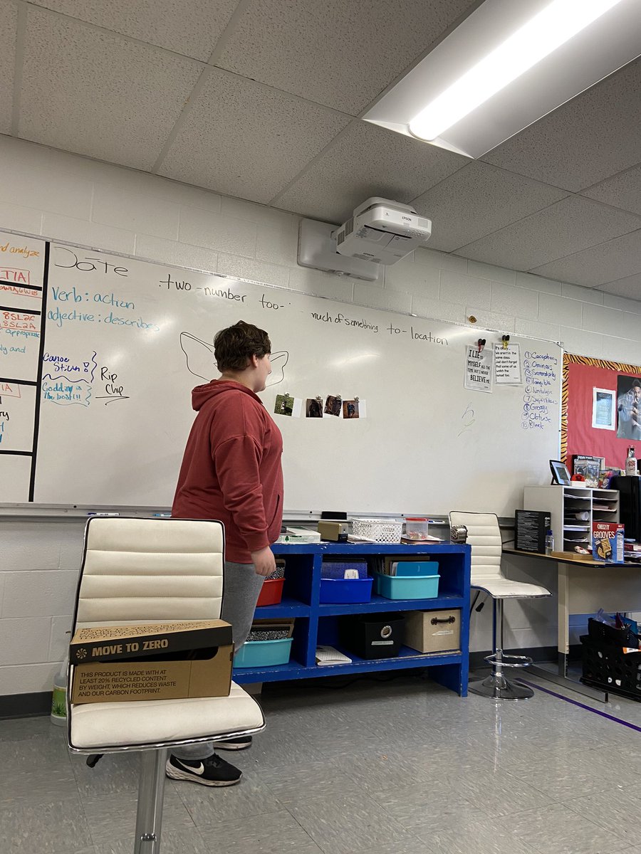 MrsCurran_CCMS's tweet photo. Speech and Debate students were finishing up their “you in a box” speeches. Thank you Mrs. Codding for inviting me into your classroom to listen to them. @CCMSTigers @MrsCodding https://t.co/Hl4YKtTAtS