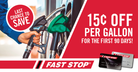 Only one month remains for you to SAVE BIG! Apply for your #FASTSTOP Card now and reap the benefits! 

#MakeFASTSTOPYourFirstStop