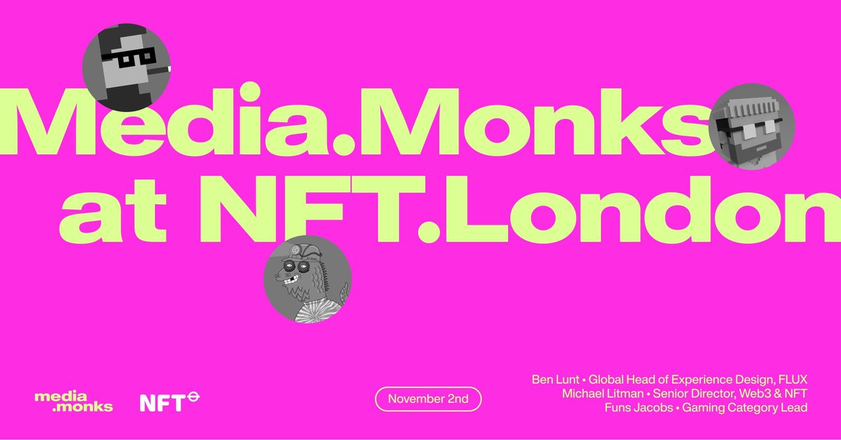 Bright & early tomorrow, our London office is hosting a private breakfast🍳event to kick off NFT.London by NFT.NYC. Featuring talks by our NFT experts & Gaming Category Lead; tap your favorite Monks—@DigitalEm, @laumaree, or @remcovrOOm for an invite!