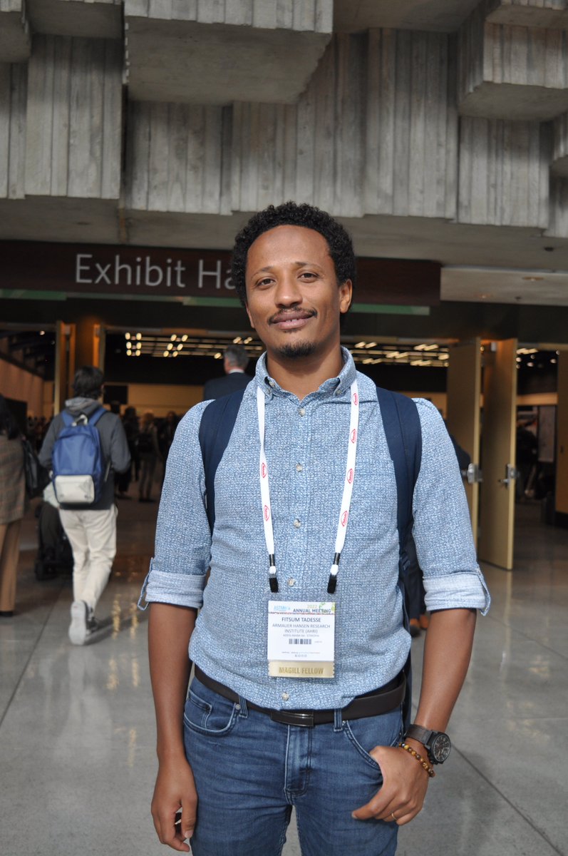 Meet <a href="/fgtadesse/">fitsumgtadesse</a>, a malaria researcher (molecular biologist) and this year’s Alan J. Magill Fellow.

We were able to catch him today outside of the poster exhibit.  1/4
