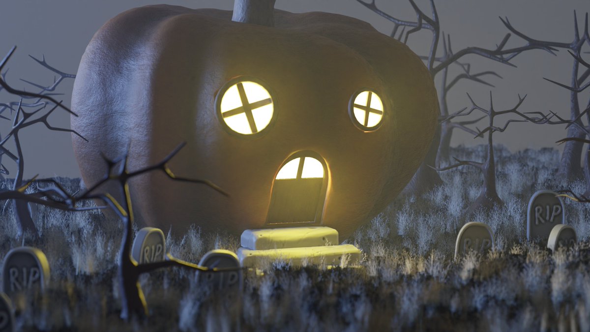 Capuccino3D's tweet photo. Halloween scene made in blender! 👻🎃
https://t.co/DVN9x3VWF8
#blender #b3d #art #gamedev #illustration https://t.co/tLeuohJl7P