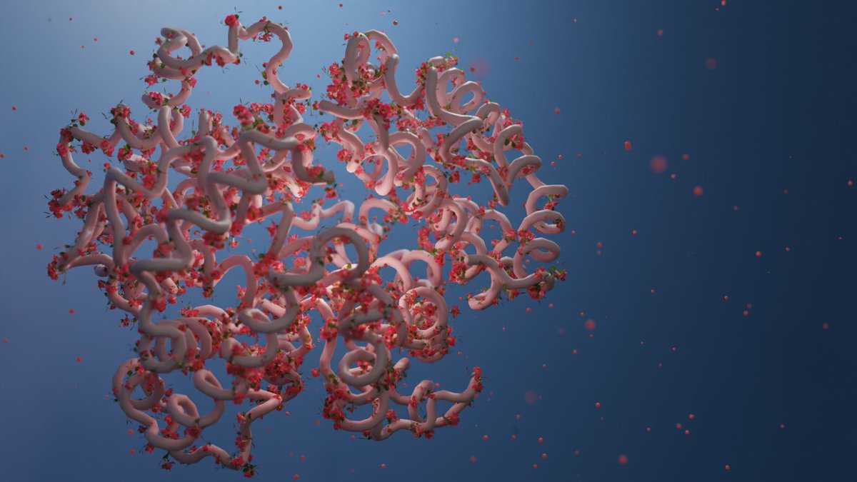 Just some flowers growing on hemoglobin, with the help of the tutorial of @luminous_lab