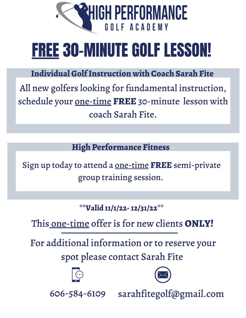 High Performance Golf Academy tweet media