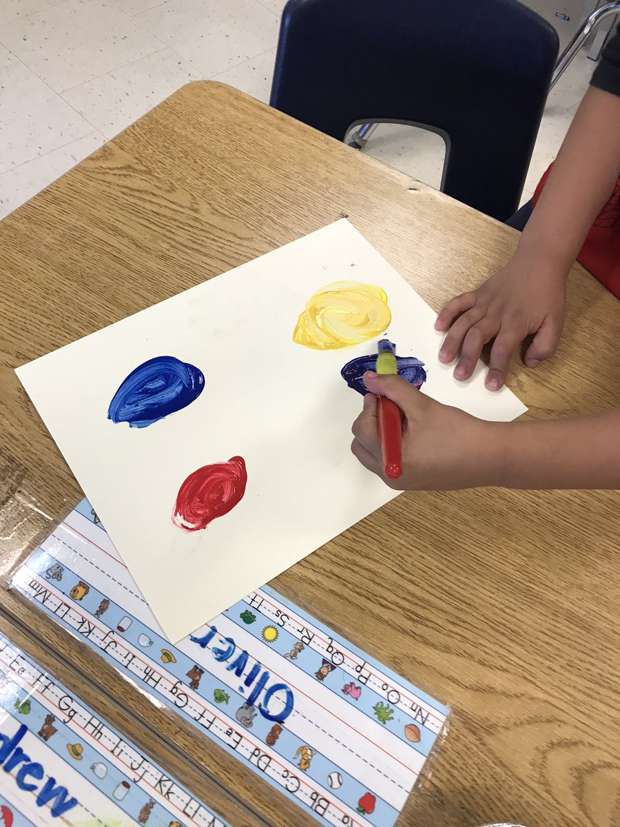Spatarograde1's tweet photo. Mixing primary colours to create secondary colours 🎨 https://t.co/e4ygpGhkv4