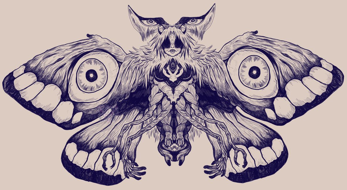 You'd never guess what inspired this but those who know, know. But it was a nice challenge to design a freaky moth gal in the end 😅