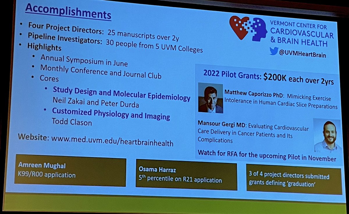 UVMHeartBrain (@uvmheartbrain) on Twitter photo So proud of our people!! Celebrating research excellence <a href="/UVMLarnerMed/">UVM Larner Med</a>!
Watch for our $200K Pilot Award RFA soon! Ask <a href="/MCaporizzo/">Matt Caporizzo</a>, <a href="/Mansourgergi/">Mansour Gergi MD</a> <a href="/theOUlab/">Yangguang Ou</a> <a href="/ThePunihaoleLab/">The Punihaole Lab</a> about their experience with this! So proud of our people!! Celebrating research excellence <a href="/UVMLarnerMed/">UVM Larner Med</a>!
Watch for our $200K Pilot Award RFA soon! Ask <a href="/MCaporizzo/">Matt Caporizzo</a>, <a href="/Mansourgergi/">Mansour Gergi MD</a> <a href="/theOUlab/">Yangguang Ou</a> <a href="/ThePunihaoleLab/">The Punihaole Lab</a> about their experience with this!