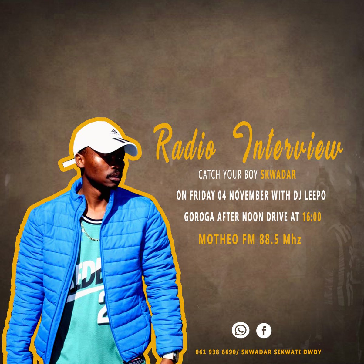 Skwadar1's tweet photo. CATCH MY RADIO INTERVIEW DIZ COMING FRIDAY MOTHEO FM 88.5MHZ🔥🎤🙌 https://t.co/kIsMKfrAc3