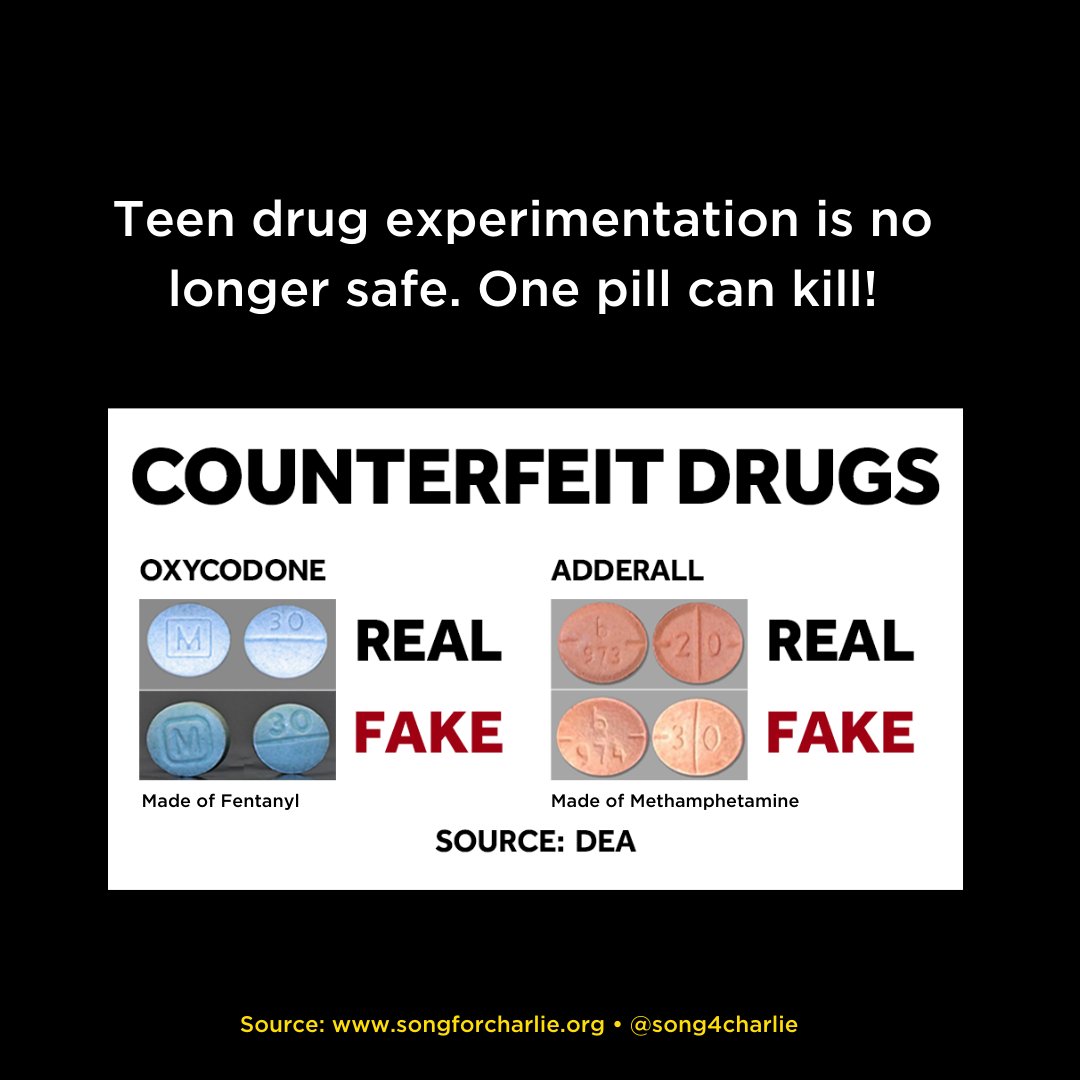 bridginglives's tweet photo. Fake pills are killing teens at an alarming rate. Even a dose of as little as 2 milligrams can be lethal. Learn more at https://t.co/ljN5mIH9De
@SongforCharlie https://t.co/qsQlEHFM1Z
