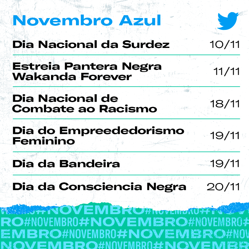 MarketingBR's tweet photo. Novembro chegou e com ele datas que merecem atenção no calendário editorial das marcas como o #DiaDaConsciênciaNegra, #BlackFriday e o #MundialDoFutebol. Baixe nosso calendário e se planeje: