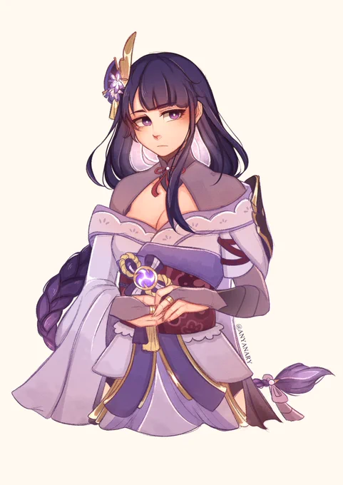She can cut me in half any day I mean what#GenshinImpact #RaidenShogun 