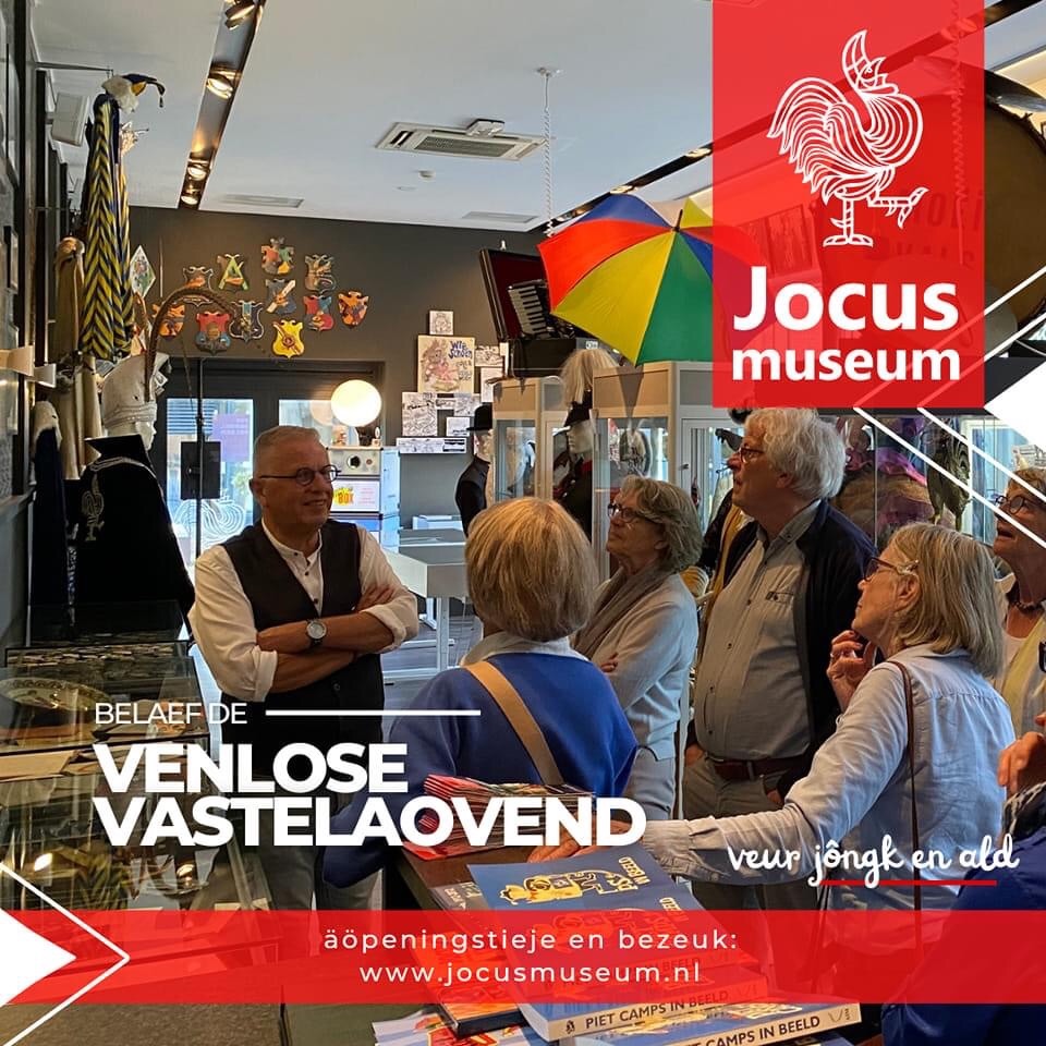 🎉 Verhaole en historie veur jôngk en ald! 💻 Alles euver 't Jocus Museum: ôs äöpeningstieje, tentoënstellinge en mekkelik ein aafspraok make. Bezeuk ôs nieje thoésblaad via jocusmuseum.nl

#museum #venlo #vastelaovend #jocus
Venloosch Vastelaoves Gezelschap Jocus
