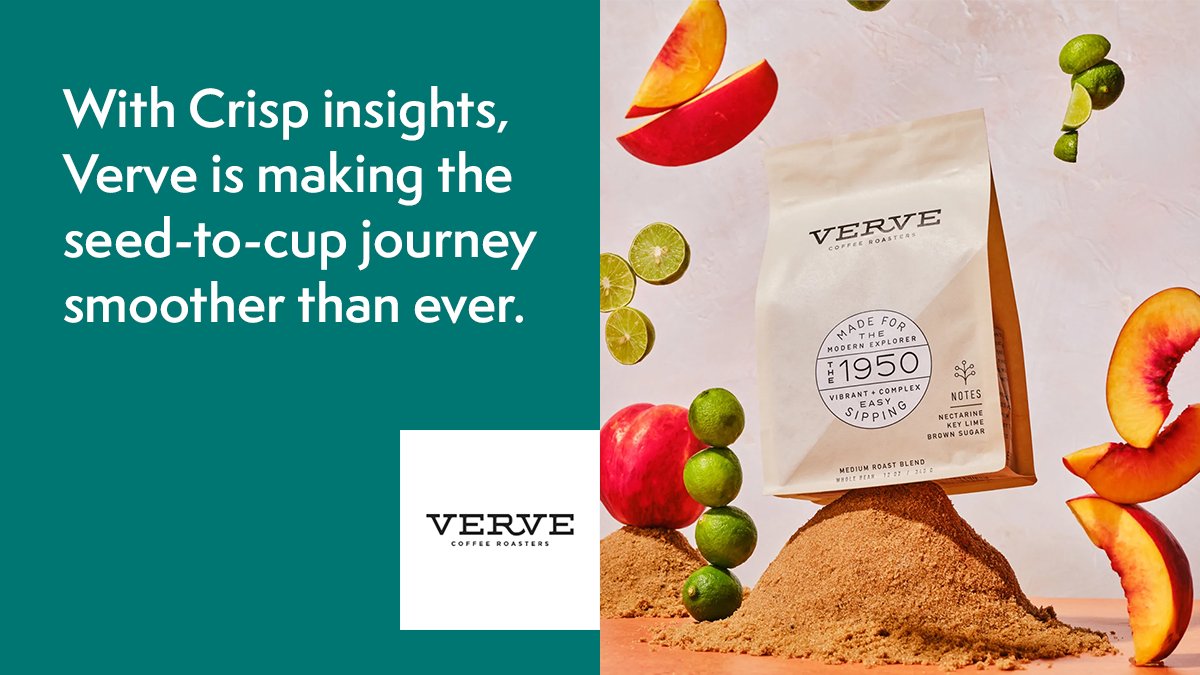 We’re proud to introduce @vervecoffee, the latest data-driven brand to join the Crisp network!

Are you ready for data that's as world-class as your product? Contact us at gocrisp.com/book-demo

#vervecoffee #coffeelover #coffee #datadriven #supplychain